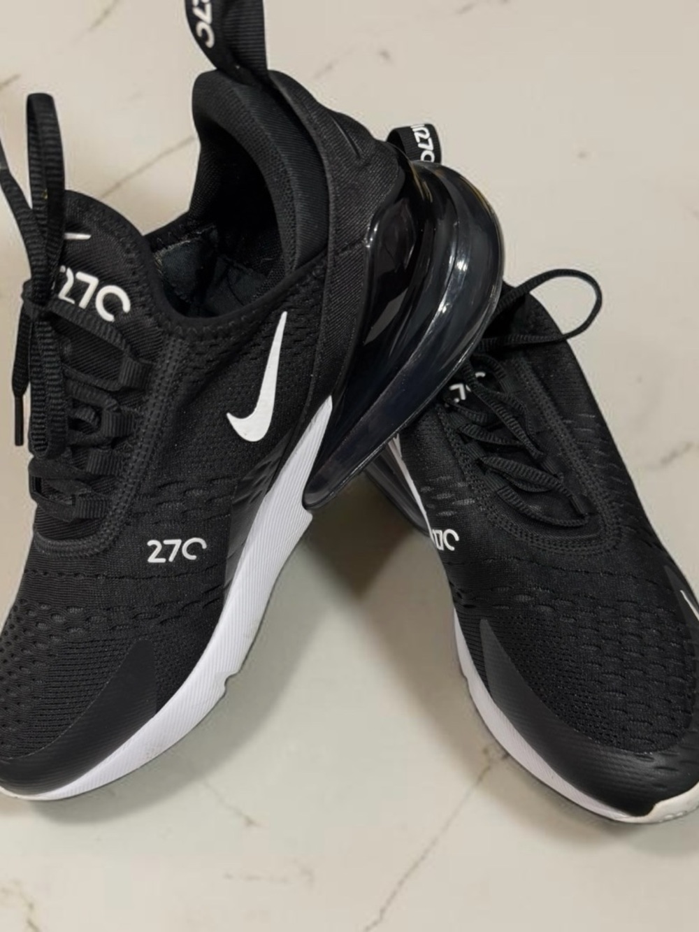 Nike Black/White Air Max 270 Casual Sneakers - Picture 3 of 11